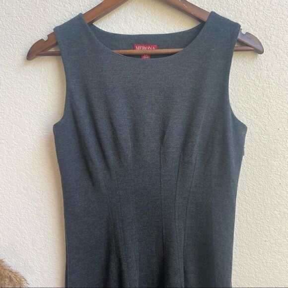 Merona target Gray sleeveless sheath dress xs - Picture 2 of 8